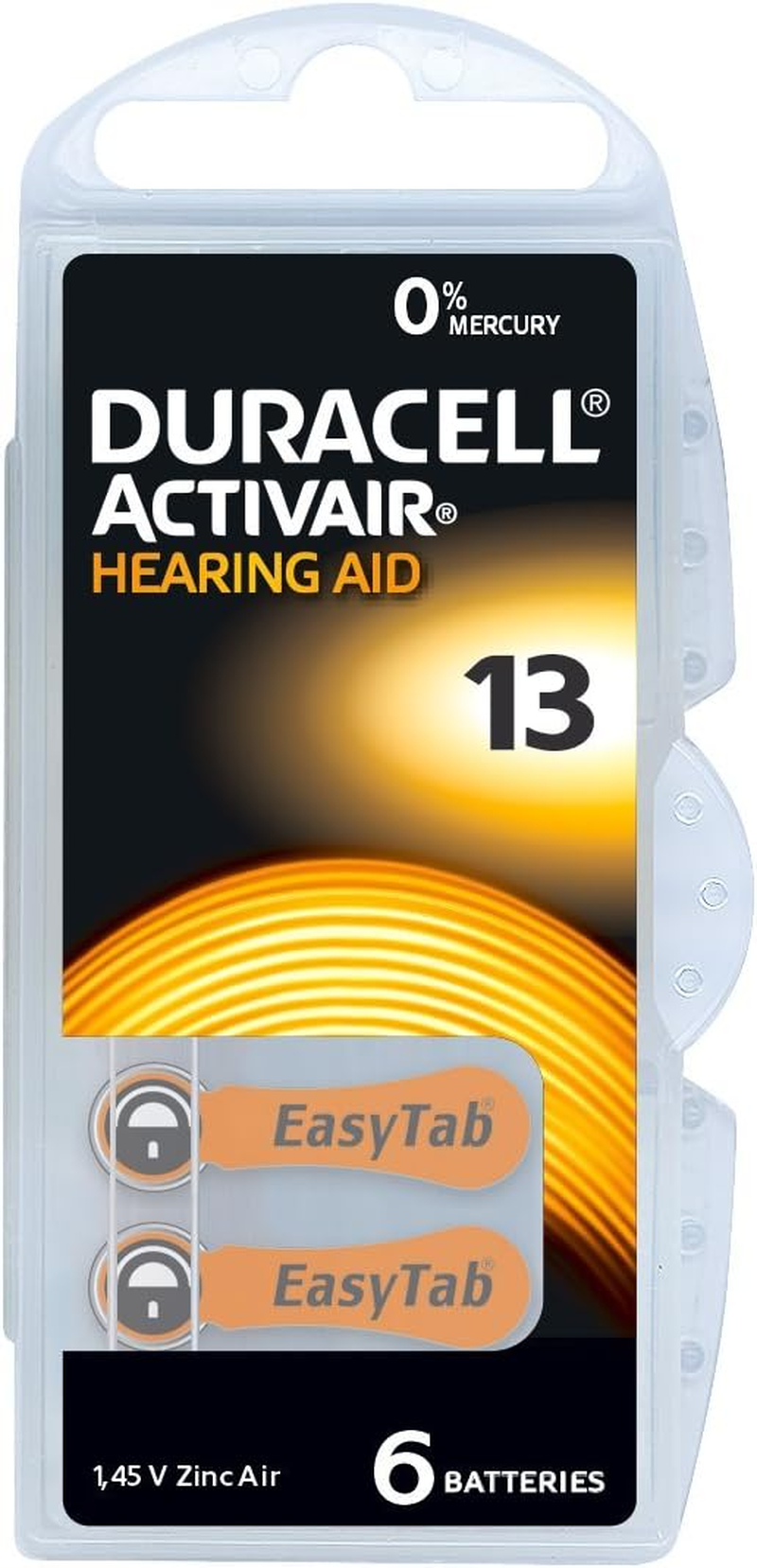 (13) - 60 Duracell Hearing Aid Batteries image number 1