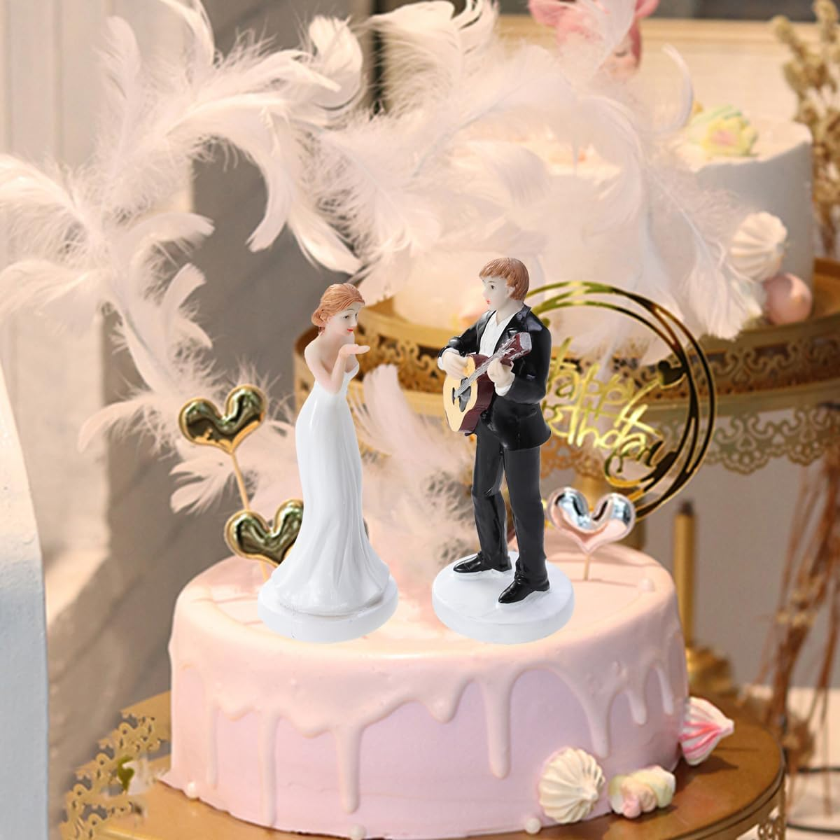 Wedding Cake Topper Resin Figures for Wedding Figure for Wedding Cake Wedding Couple Cake Topper Cake Topper Decor image number 4