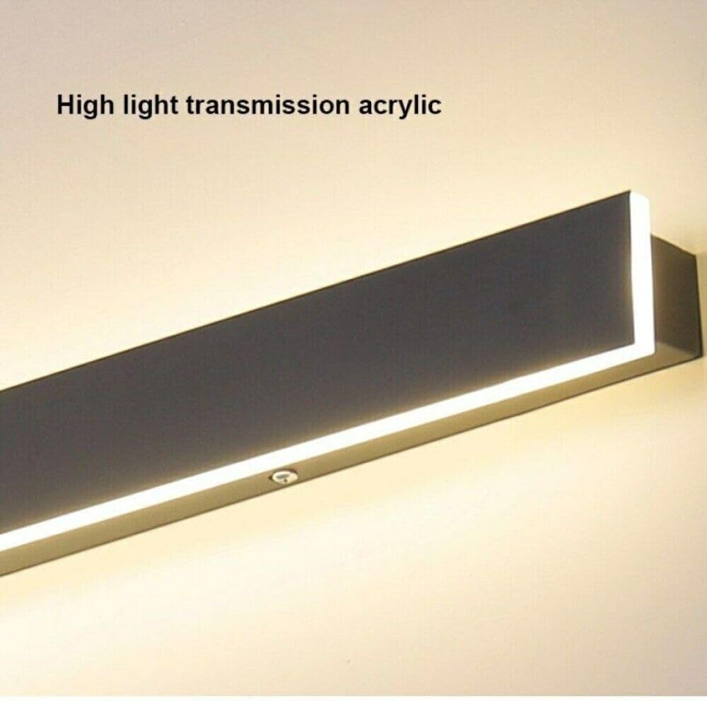 OWEITE 80CM Long Outdoor Modern IP65 Warm White Lamp 220V LED Wall Mount Black Light (19W 80CM Type B) image number 5
