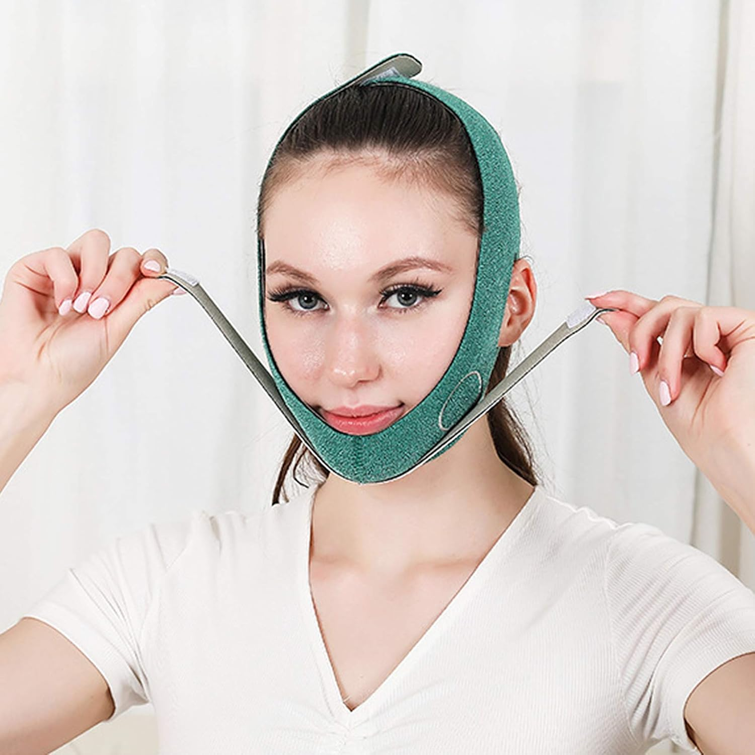 Double Chin Strap, V Line Chin Strap Lifting Mask Reusable Face Strap for Women and Men image number 3