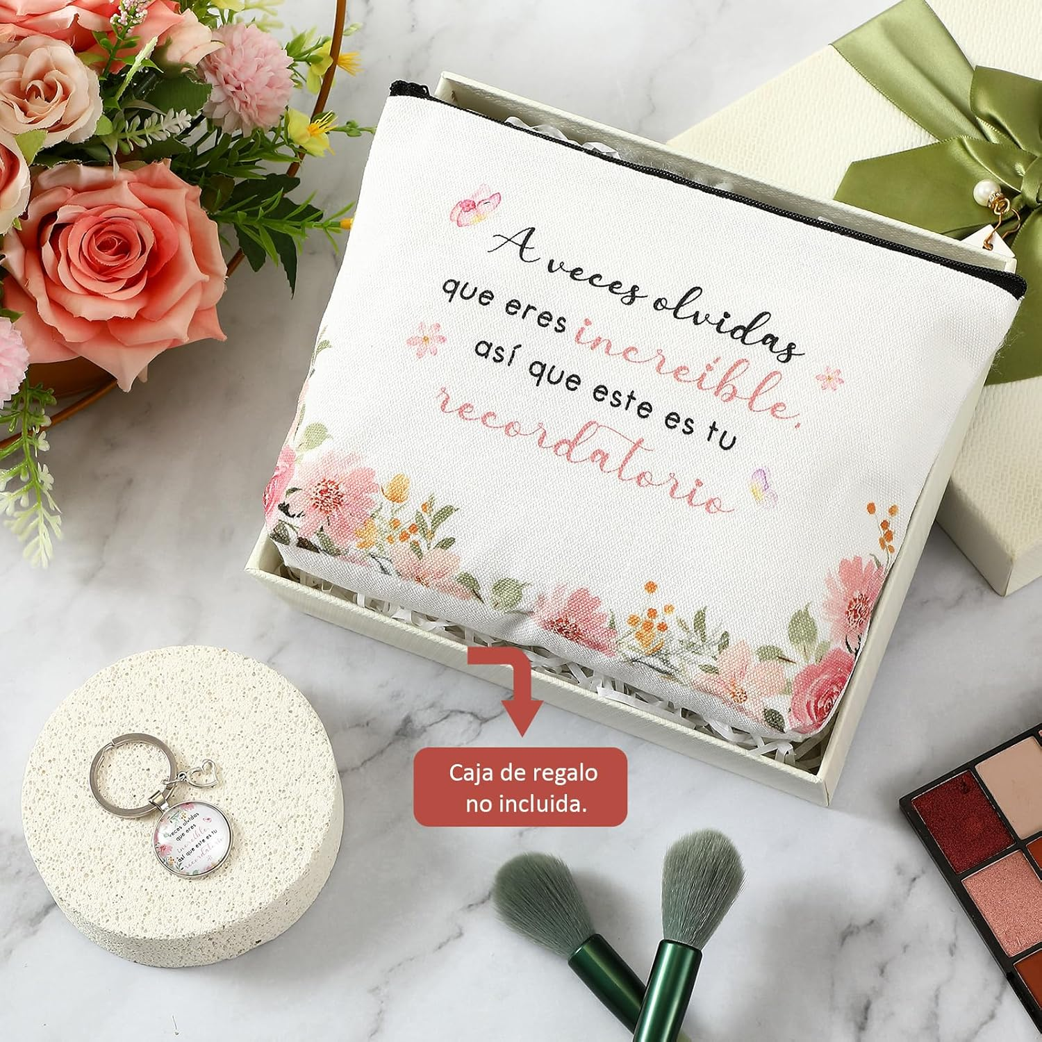 Xuniea Inspirational Gifts for Women Cosmetic Bags Inspirational Keychain image number 6