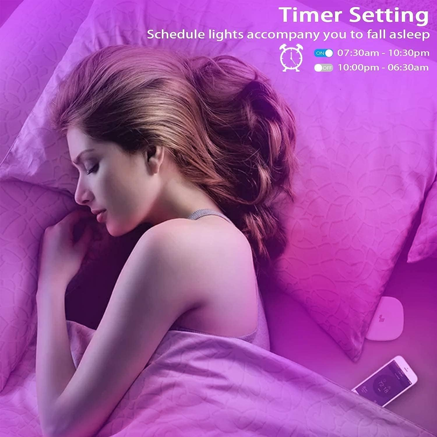 Cozylady Wifi LED Strip Lights 15M(2Rolls of 7.5M), Smart RGB Light Strips Compatible with Alexa, Google Home, APP Control,Music Sync RGB Lights for Bedroom Children'S Room Party Decor Gift image number 2