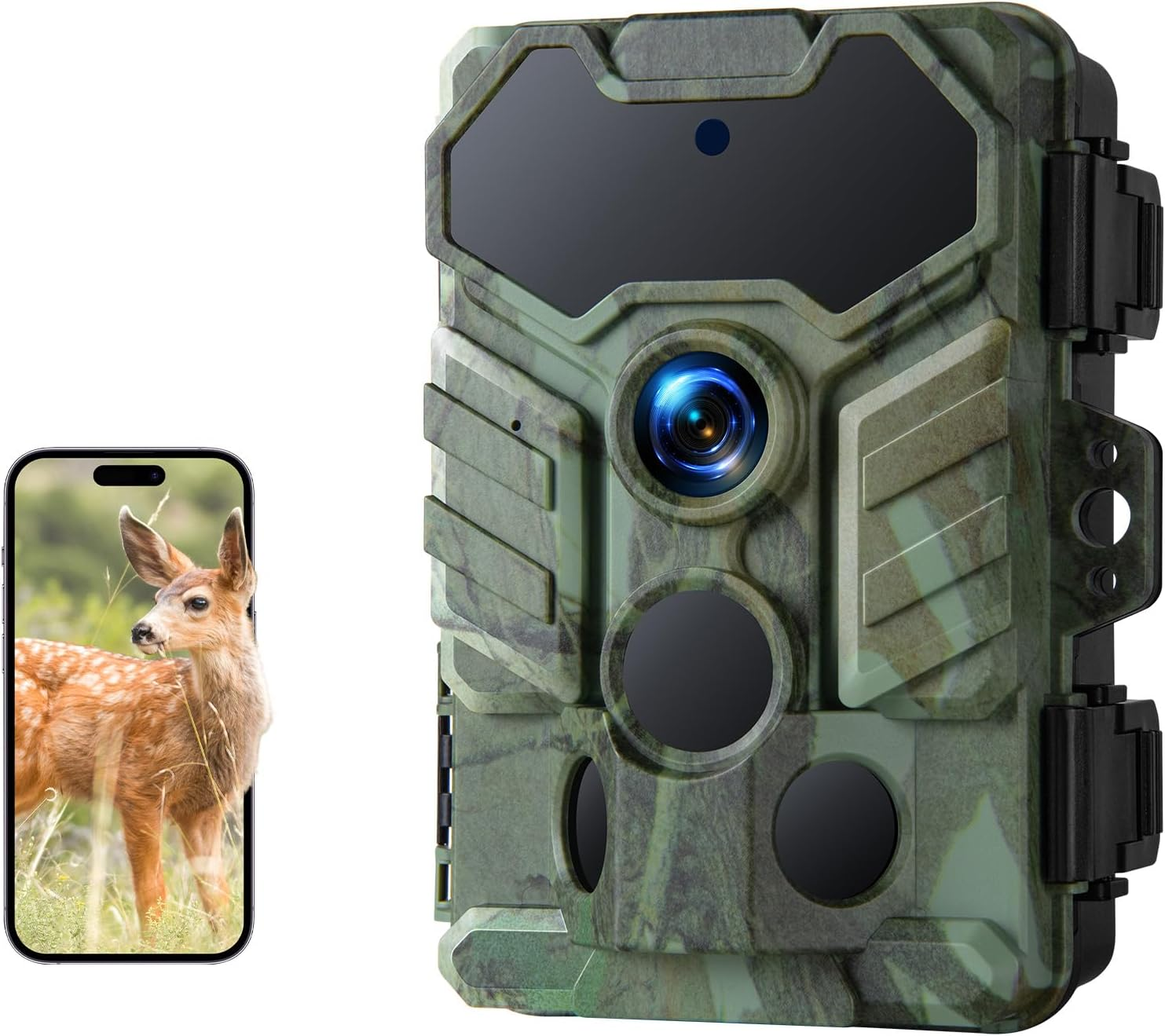 Trail Camera Wifi, 32MP 1080P Game Camera with Low Glow Night Vision, 0.1S Trigger Speed 130&deg; Wide-Angle Motion Activated IP66 Waterproof image number 5