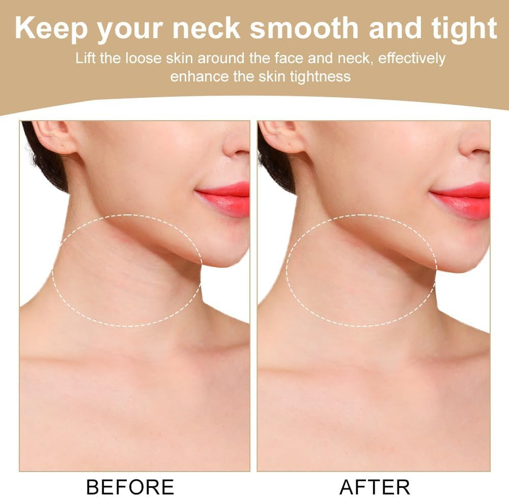 48 Pcs Neck and Face Lift Tape Invisible, 8 Pcs Neck Lifting Tape Invisible 20 Replacement Patches Face Tapes Seamless Waterproof Tapes for Daily Lifting Sagging Skin Firming Face Double Chin