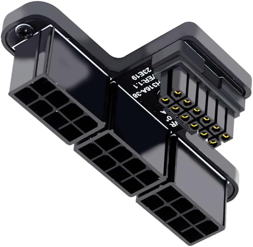 NFHK 12VHPWR ATX3.0 PCI-E 5.0 Power Modular Adapter to Three ATX 8P for 4080 5090TI 16Pin 12+4P Graphics Card with 90 Degree Angle image number 1