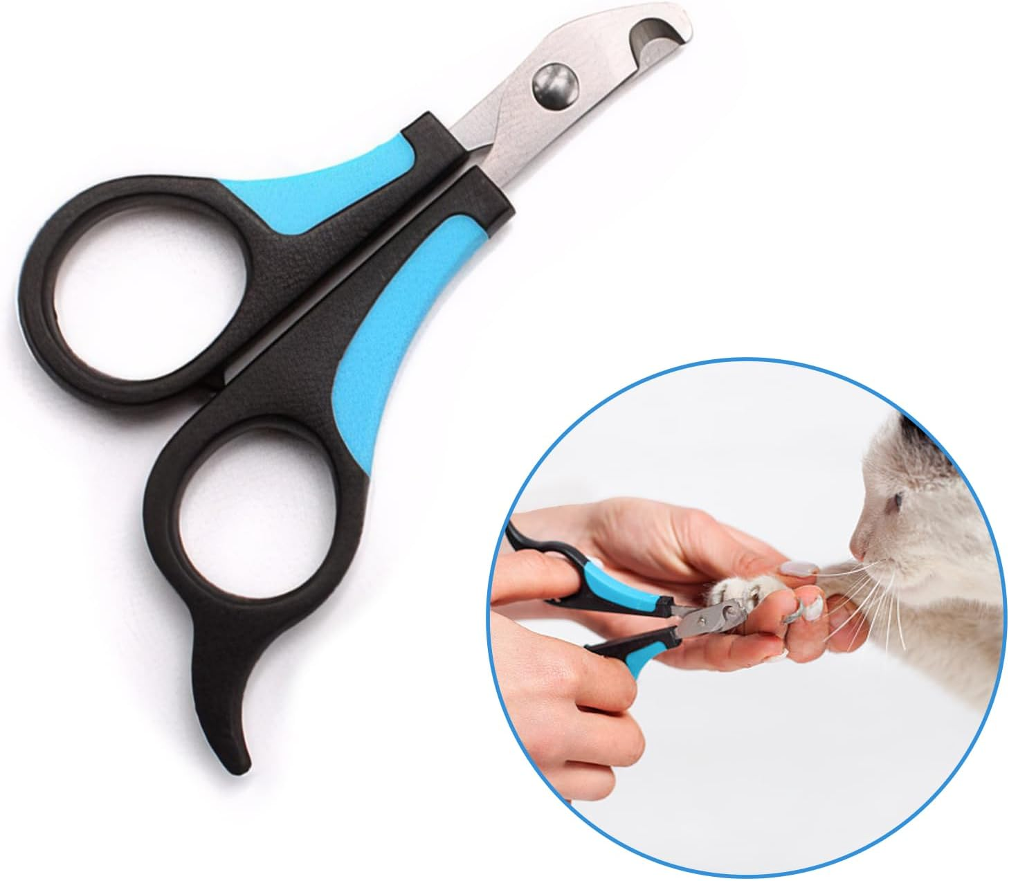 Proxima Direct 6 in 1 Dog Grooming Scissors Kit with Straight & Thinning Scissors, Nail Clipper, Grooming Comb, Grooming Glove, Travel Pouch Organizer, Haircut Nail-Care Set for Pets Dogs and Cats image number 5