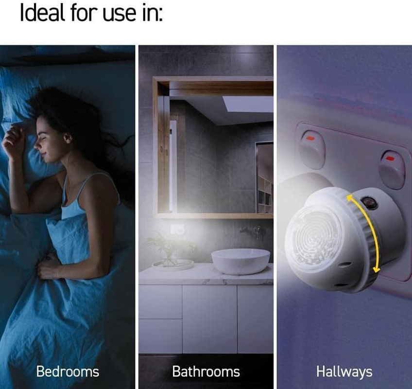LED Night Light Plug in Auto Sensor Swivel Head image number 4