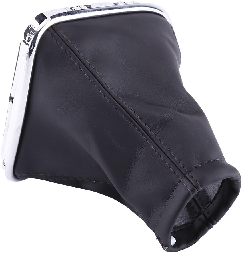 Gear Shift Knob Cover, Universal Car Shifter Shift Boot Knob Cover PU Leather Gear Shift Knob Cover Automobile Stitch Gear Gaiter Boot Cover Black for Cruze 2008 2009 2010 2011 2012 image number 2