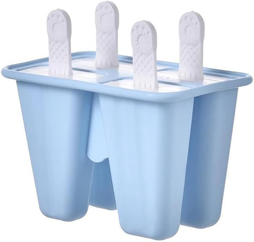 AIMALL Silicone Ice Cream Mould Block 4/6/10 Cavity Frozen Molds ICY Pole Jelly Popsicle, Bpa-Free Popsicle Makers, Easy Release & Clean, Perfect for Homemade Frozen Treats and Jelly Pops