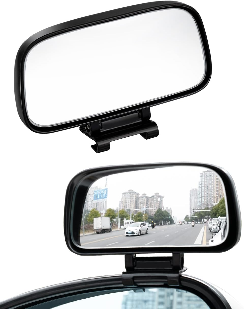 Wildauto Blind Spot Mirror, Rectangle Adjustable Car Auxiliary Universal Wide Angle Mirror for Universal Cars (Adhesive, 2Pcs) image number 4