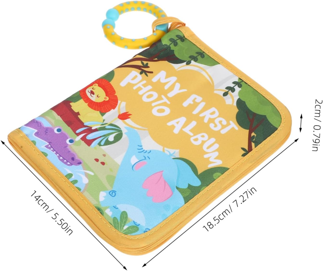 Soft Picture Album My First Family Keepsake Book for Newborns Durable Cloth Fabric Easy Photo Slots for Milestones Memories