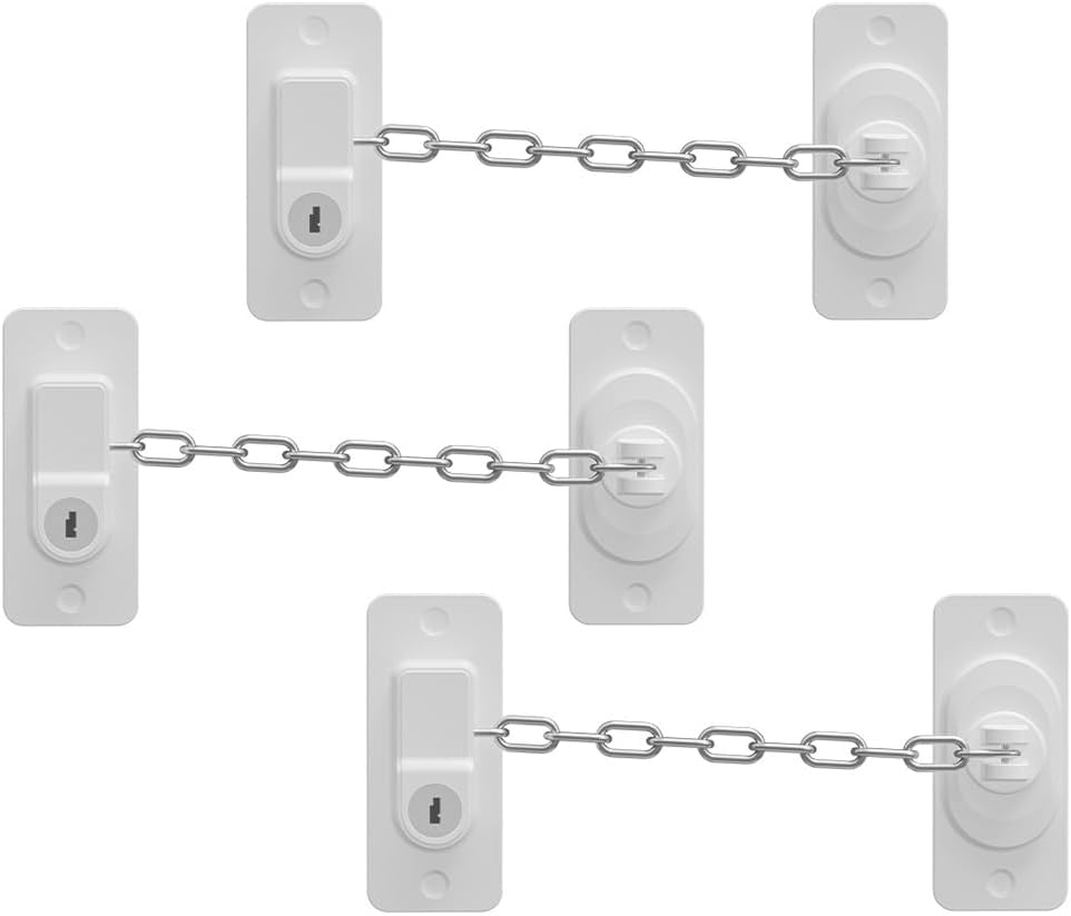 3 Pack Child Safety Locks &ndash; Adjustable Baby Proof Locks with Keys for Fridge, Drawers, Toilet, Dishwasher & More | No Drill Childproof Latches for Kids & Toddlers image number 3