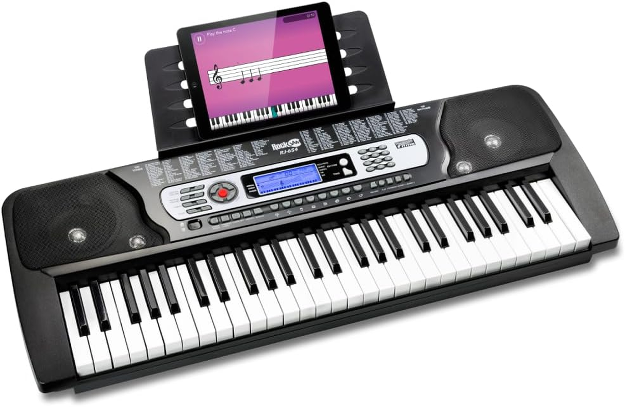 Rockjam RJ549 Rockjam 49-Key Portable Digital Piano Keyboard with Power Supply and Sheet Music Stand