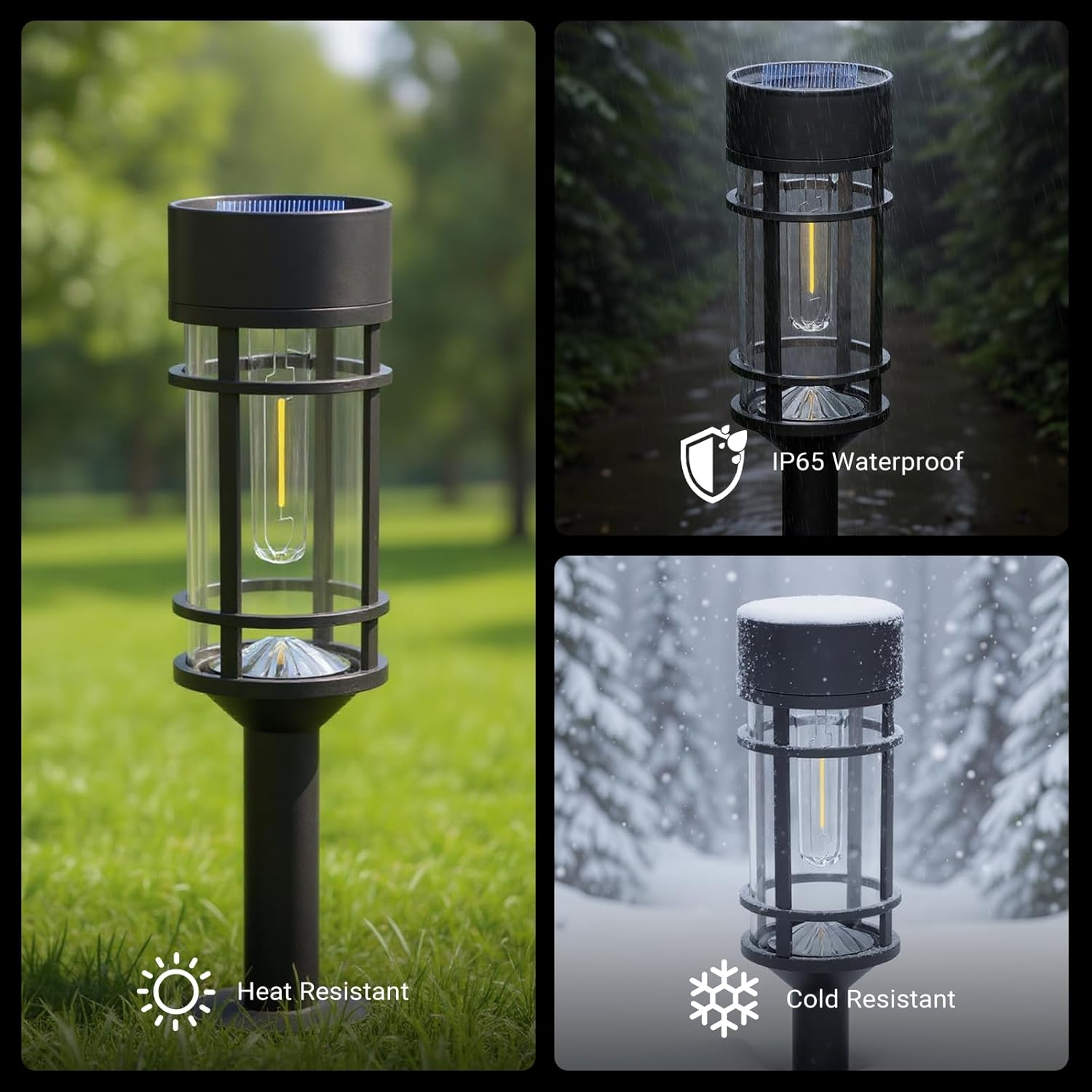 Xmart Solar Outdoor Lights, Bright up to 10 Hrs Solar Lights for Outside, 4 Pack IP65 Waterproof Solar Garden Lights for Patio, Lawn, Yard and Landscape image number 3