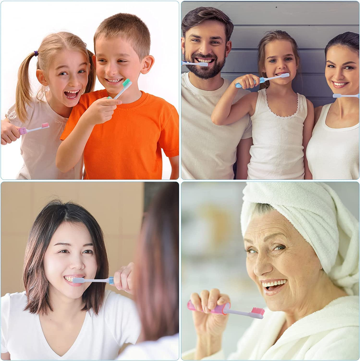 Folding Soft Bristles Toothbrush, 6Pcs Foldable Toothbrush for Travel & Camping, Portable with Box image number 4