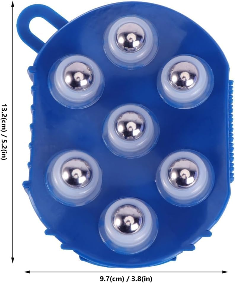 Limcryspp 1-Piece Rotating Massage Brush Lymphatic Massage Gloves, Handheld Body Massager, Back Full-Body Massage Tool