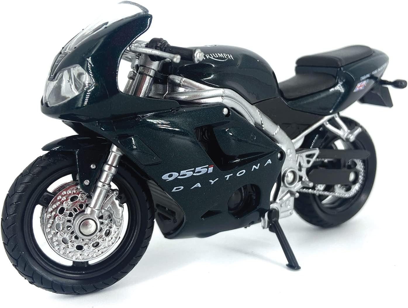Welly Die Cast Motorcycle Black Triumph 2002 Daytona 955I, 1:18 Scale image number 6