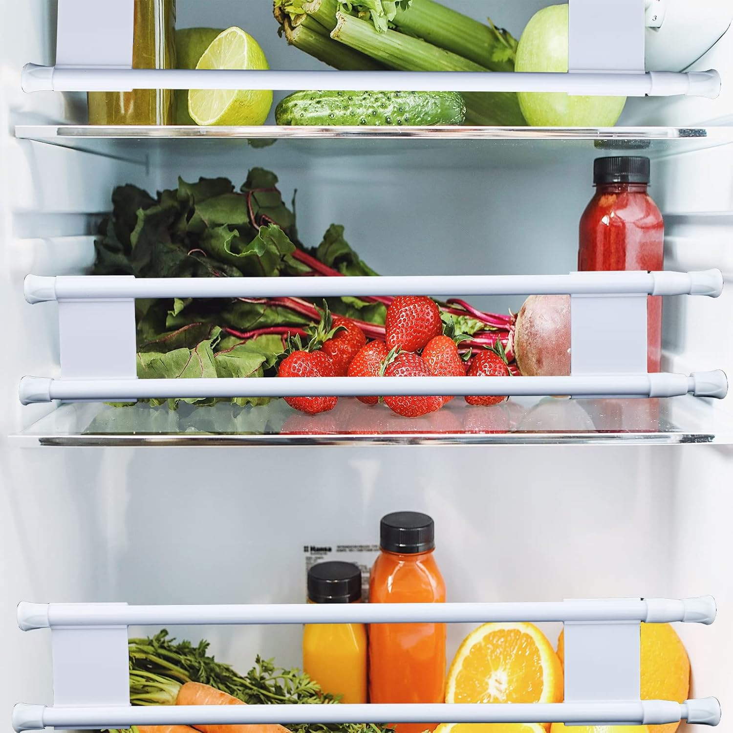 4Pcs Rv Refrigerator Bars, Adjustable Rv Fridge Tension Bars Extendable to 15.8-27.6In Metal Rv Fridge Bars for Holding Food Drinks Rv Refrigerator Accessories image number 6