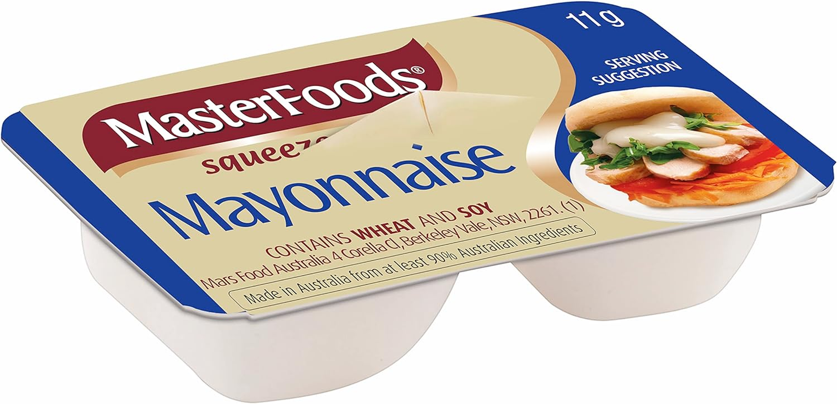 Masterfoods Mayonnaise Salad Dressing 11 G Squeeze on Packets (Pack of 100)