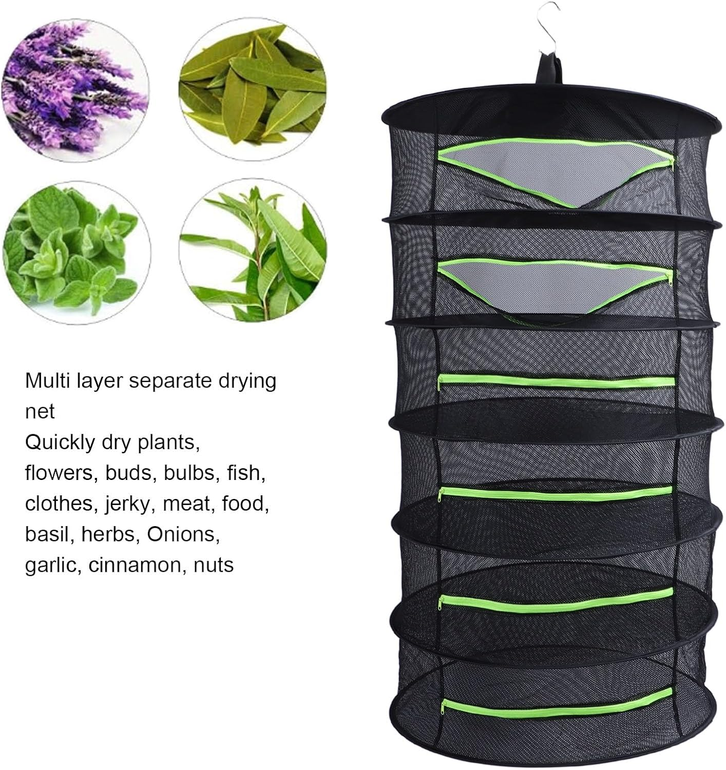 Bewinner Bottle Drying Rack | Drying Rack with Zipper Cover Opening Design | Drying Rack | Multifunctional Baby Bottle Drying Rack, Fluorescent Green (6 Layer) image number 6