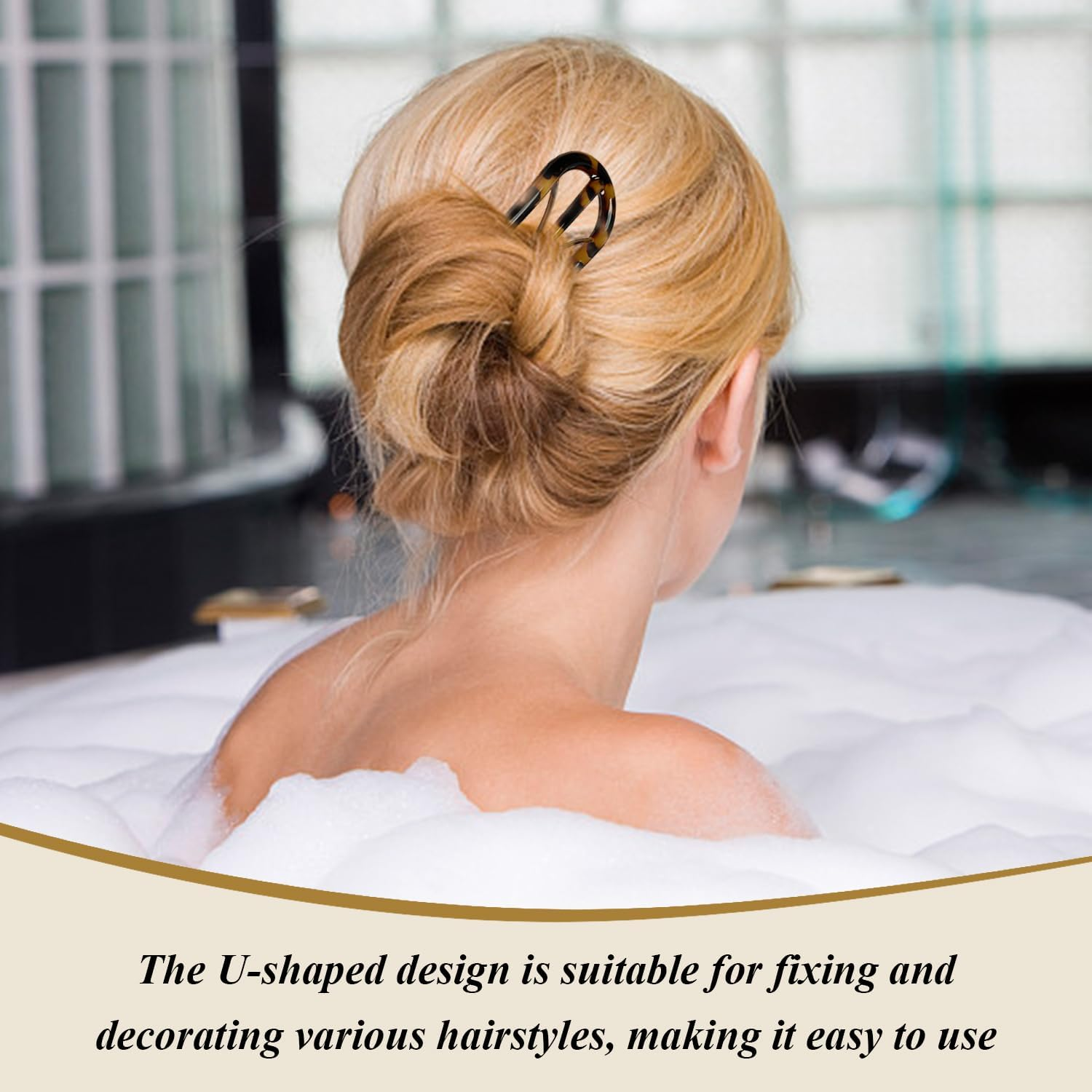 5 U Shaped Hair Clips, Simple and Fashionable Hair Accessories, Women'S Bun Hair Inserts, Hairpin, French Hair Clips, Hairstyle Accessories image number 3