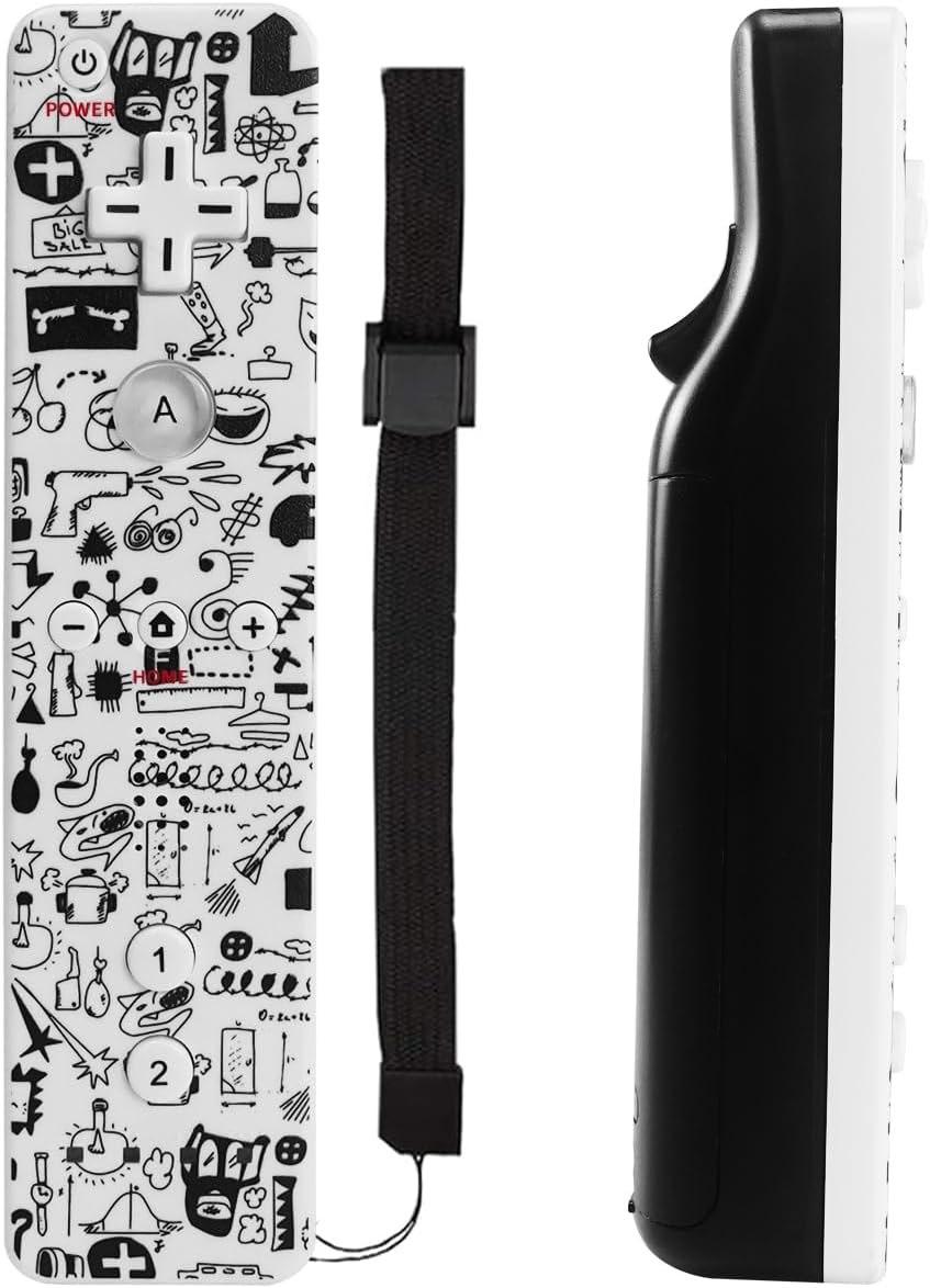 QUMOX Wii Remote Controller and Nunchuck Black Compatible for Wii/Wii U Console (Motion plus Not Included) image number 3