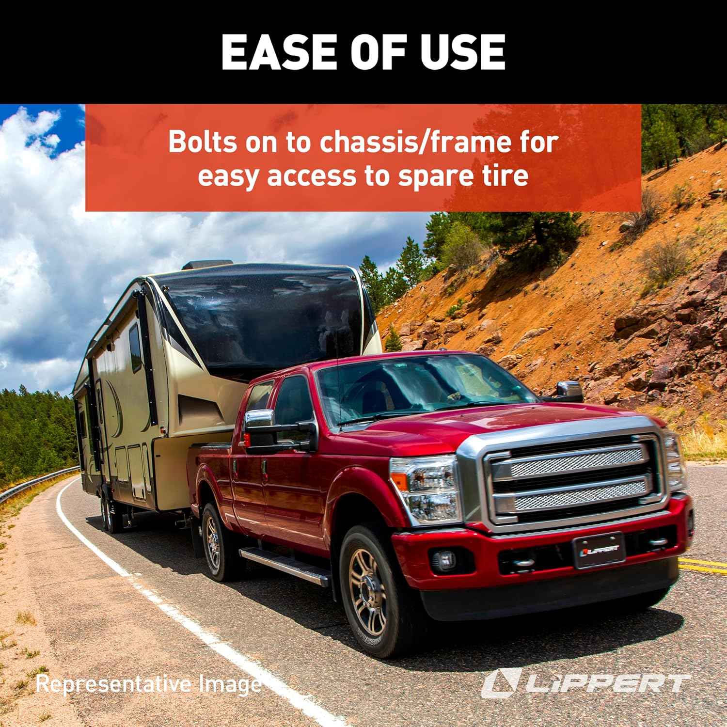 Lippert 159056 RV Spare Tire Winch image number 3