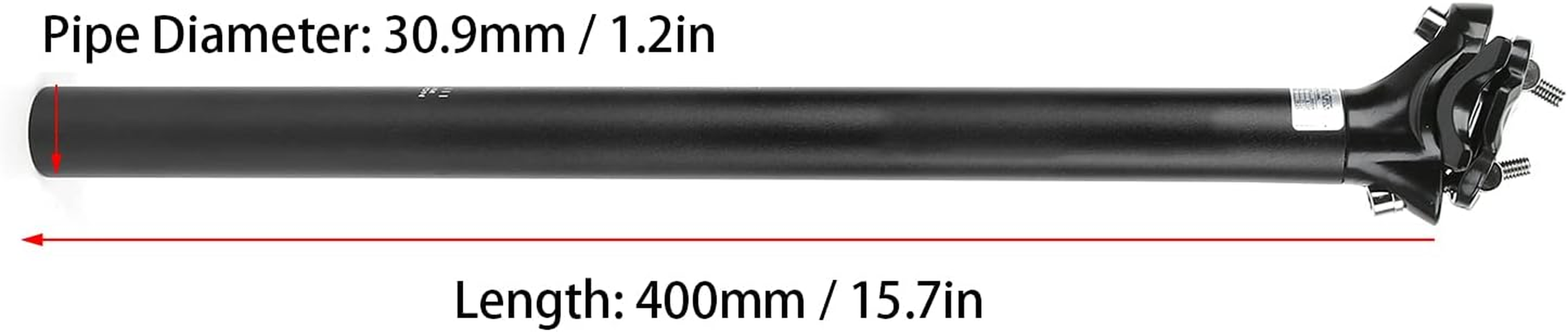 Bicycle Seatpost, High Hardness Bike Tube 30.9X400Mm Corrosion Resistant for Road Bicycle(Black) image number 4