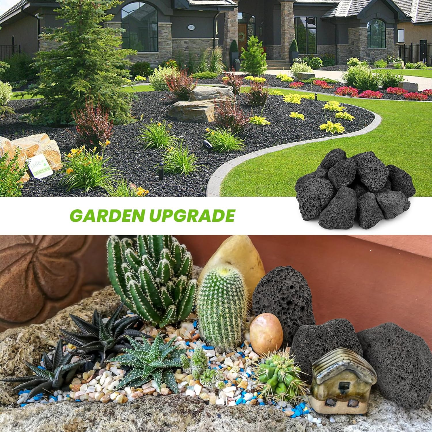 Mr. Fireglass Lava Rock Granules, 2.75"-5" Large Volcanic Lava Rock for for Fire Pits, Fire Bowls, Fire Table and Gas Log Sets, Decorative Landscaping, Indoor & Outdoor Fireplaces - 10 Pounds, Black image number 5