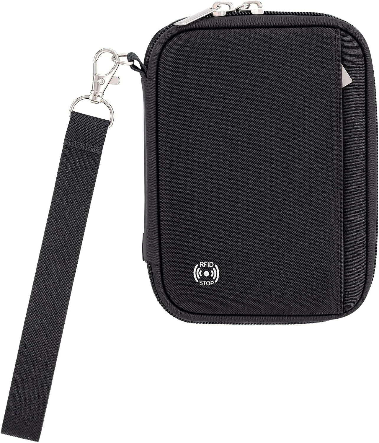 WALNEW Passport Holder for Travel - RFID Blocking Travel Wallet Essentials Organizer with Card Slots & Zipper Pocket (Gray)