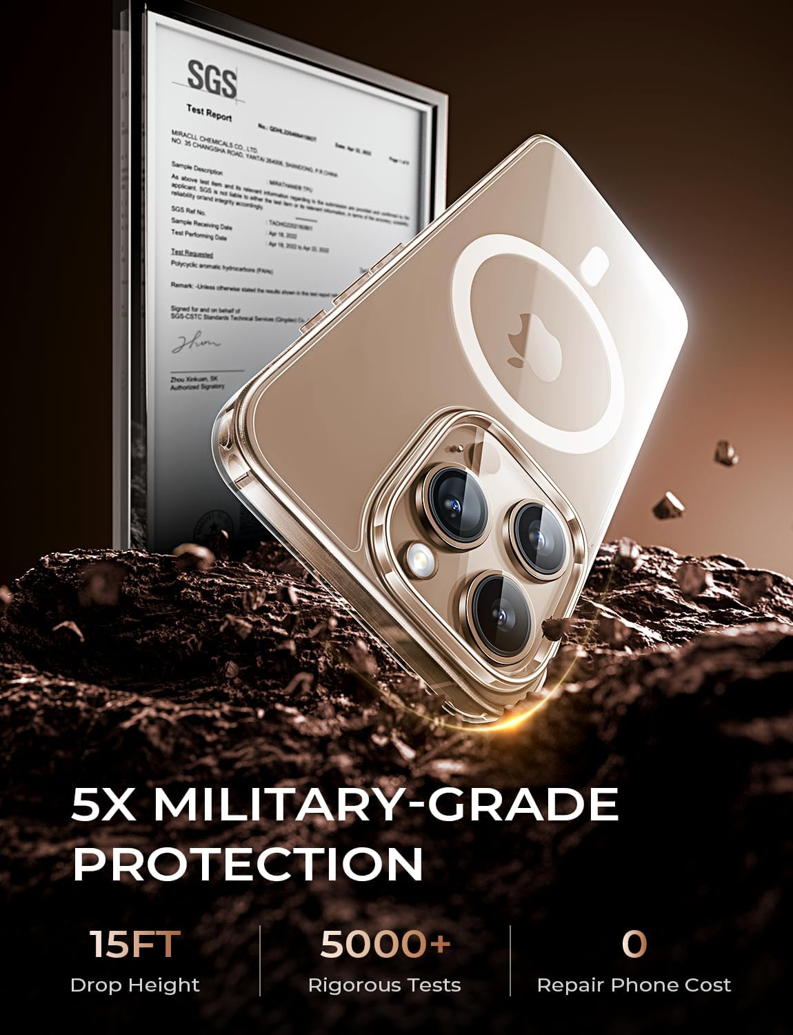 LISEN for Iphone 16 Pro Case, Compatible with Magsafe, Magnetic Phone Case 5X Military-Grade Protection Anti-Scratch Clear Back for Iphone 16 Pro 6.3-Inch image number 4