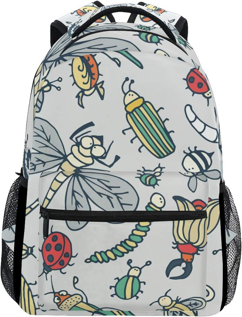 School College Backpack Rucksack Travel Bookbag Outdoor Animals - Bike Red Black Color Flames image number 3