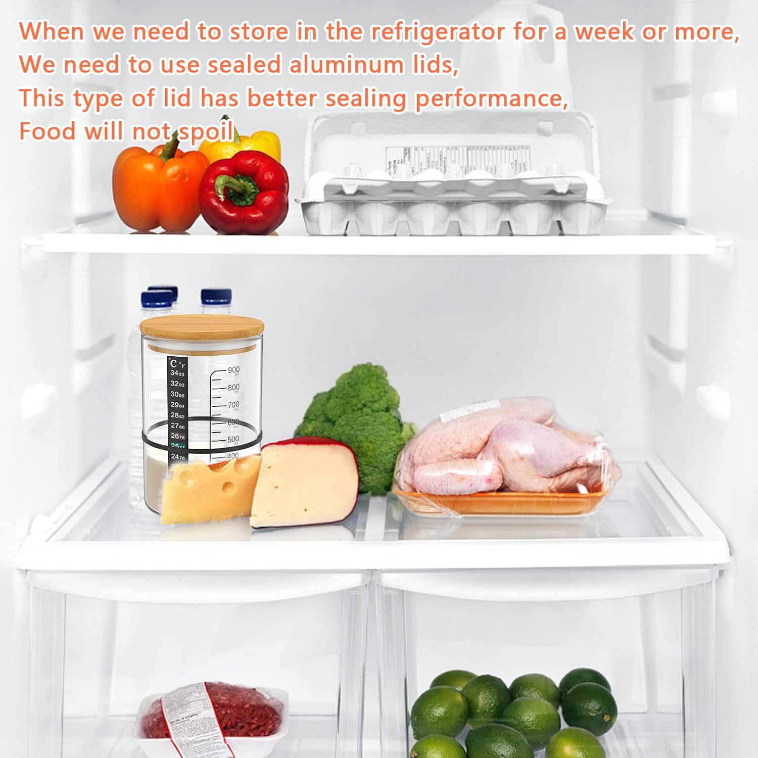 6Pcs Sourdough Starter Jar Kit 900Ml 25.7Oz Heat Resistant Sourdough Starter Container with Lid Spatula Thermometer Strip Rubber Band Label Sheet Pen Cloth Cover for Bread Baking (Style-1) image number 4