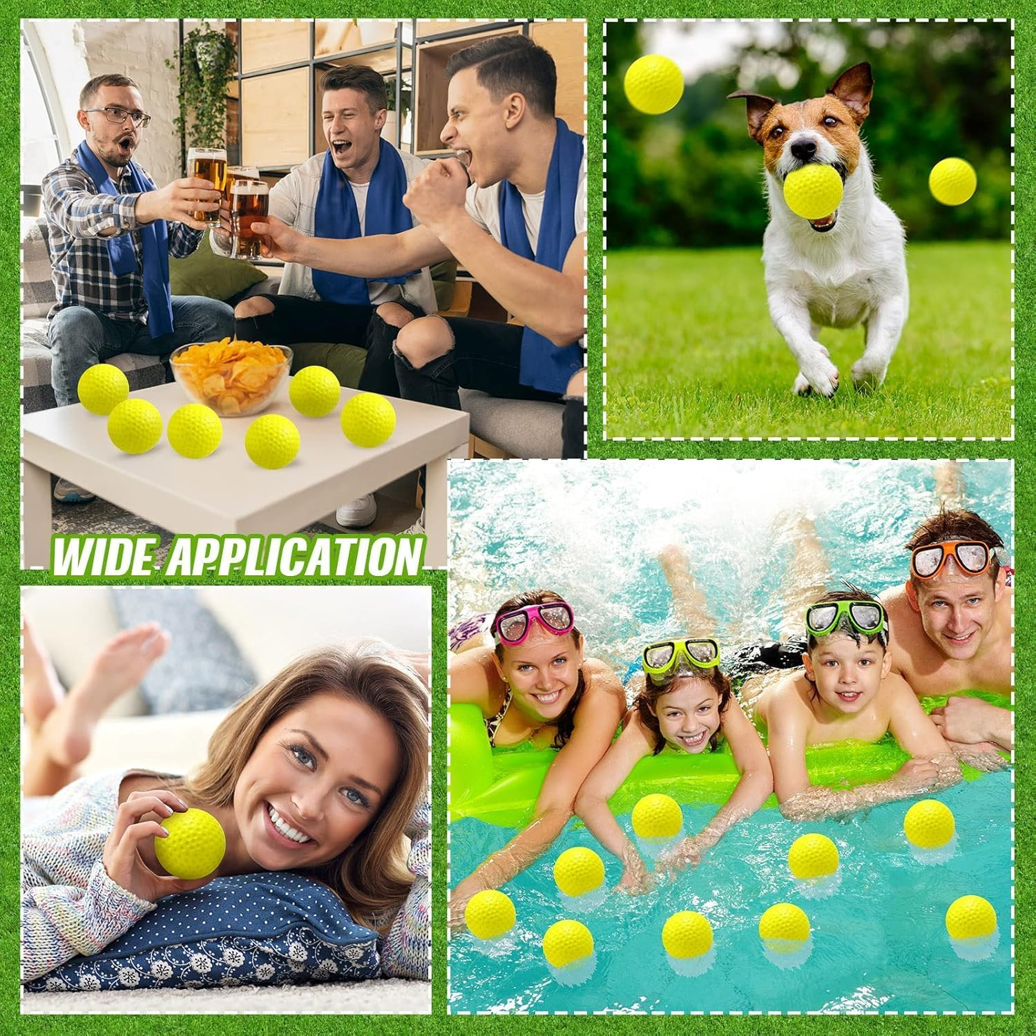 15Pcs Practice Golf Balls,Practice Foam Golf Balls, Foam Sponge Soft Elastic Golf Balls, Indoor Outdoor Golf Training Aid Balls,Foam PU Golf Practice Balls for Indoor or Outdoor Backyard Training image number 3