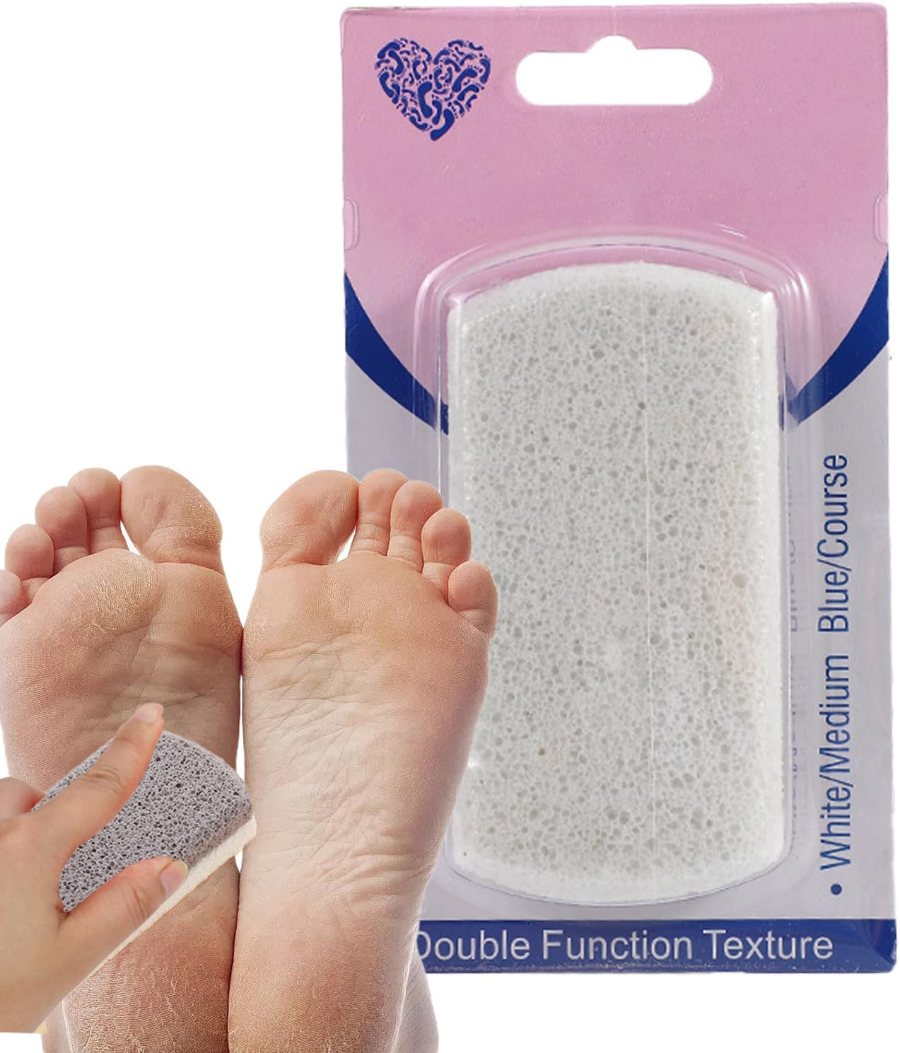 Pumice Stone for Feet,Double-Sided Design Foot Scrubber Pumice | Massaging Foot Stone, Effective Foot Scrubber for Hands, Palm, Dry Dead Skin Pochy