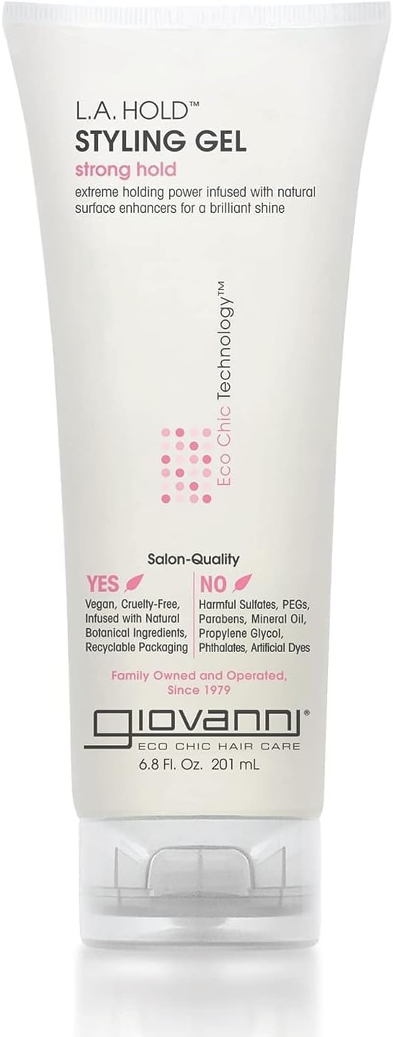 GIOVANNI L.A. Hold Styling Gel - Strong Hold, Hair Gel for Women and Men, Vegan, No Parabens or Phthalates, Infused with Natural Botanical Ingredients, Lightweight Hair Styling Gel - 6.8 Oz (1 Pack) image number 1