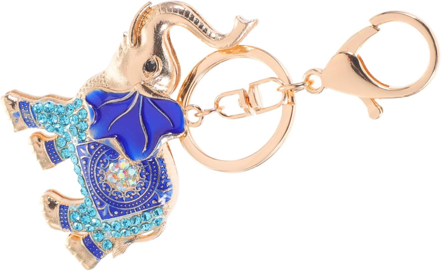 WOFASHPURET Elephant Keychain Handbag Accessories Key Decoration for Women Keychain Pendant Bags Pendant Back Pendant Girl Keychain Pendant Keychains Keychain Crystal Zinc Alloy Blue