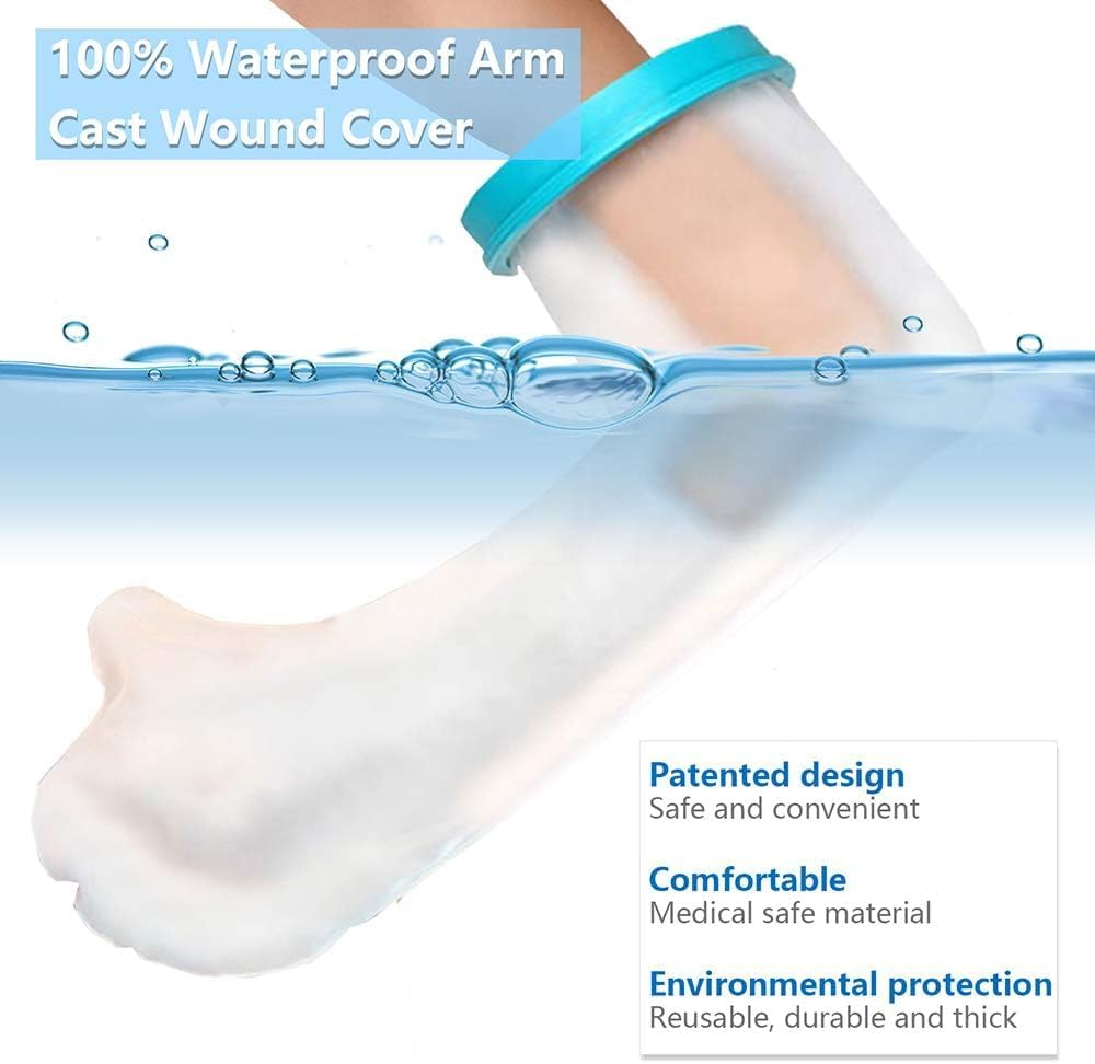 Kids Arm Cast Covers Protector for Shower Bath, Watereproof and Watertight Cast Bandage Bag for Broken Surgery Wound Burns and Arms Hands, Reusable Keeps Bandage Dry （LARGE SIZE) image number 3