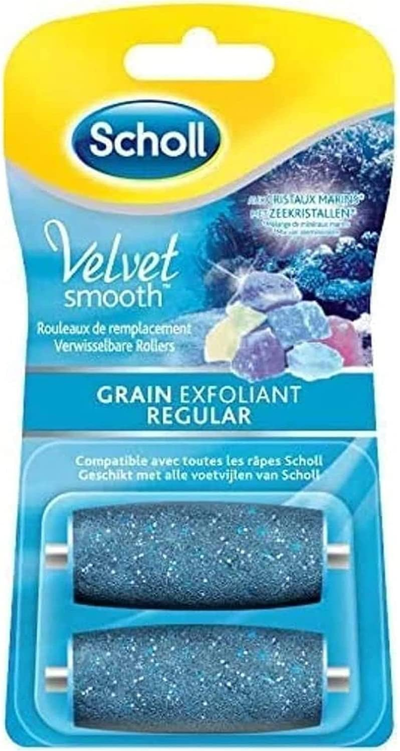 SCHOLL Set of 3 Velvets Smooth - Replacement Rollers - Grit Scrub, Set of 2 Refills