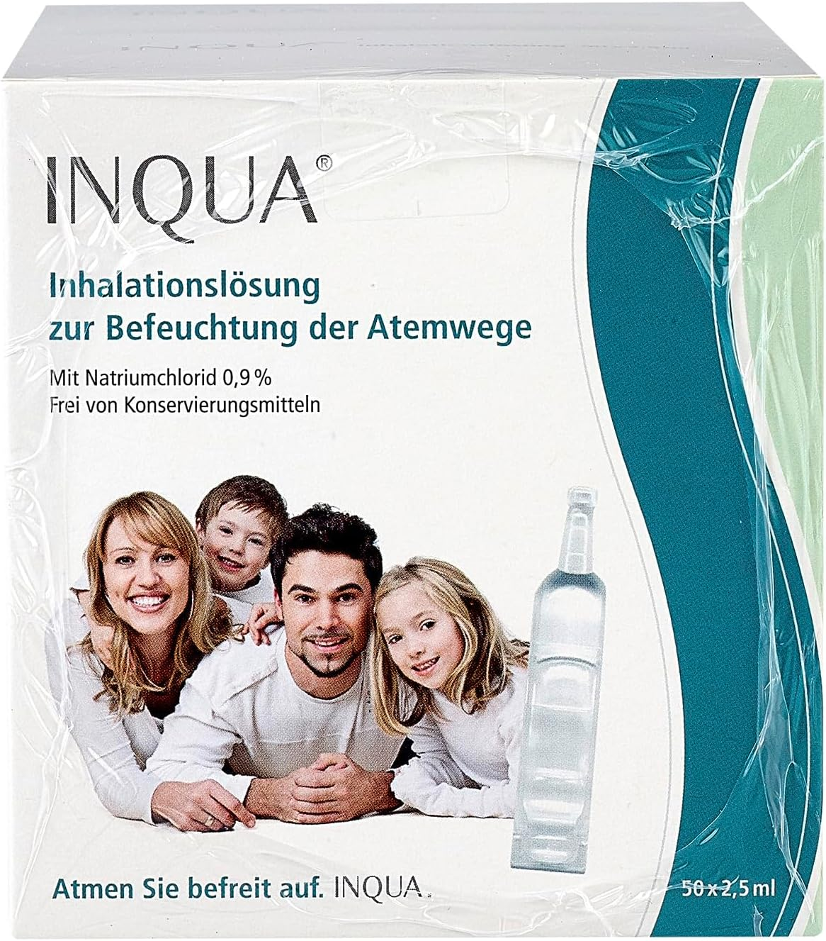 INQUA&reg; Inhalation Solution, 100 Ampoules of 2.5 Ml, Isotonic Saline Solution for Inhaling for Adults, Children and Babies, No Preservatives, Nacl 0.9% image number 6