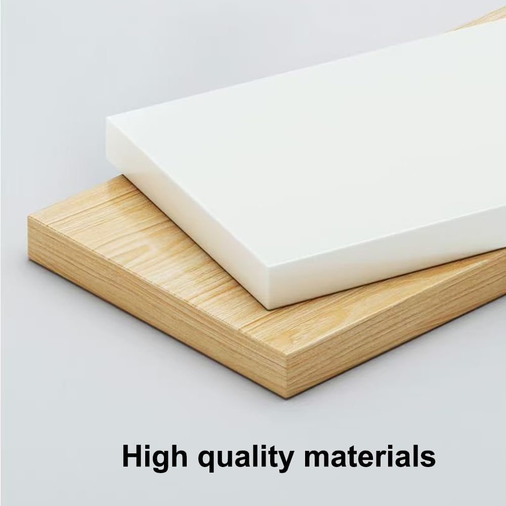 Hbluefat Desktop Organizer Rack with Drawer, Small Adjustable Wood Tabletop Bookshelf/Bookcase, Multipurpose Desk Display Storage Shelf for Home Office (White) image number 4