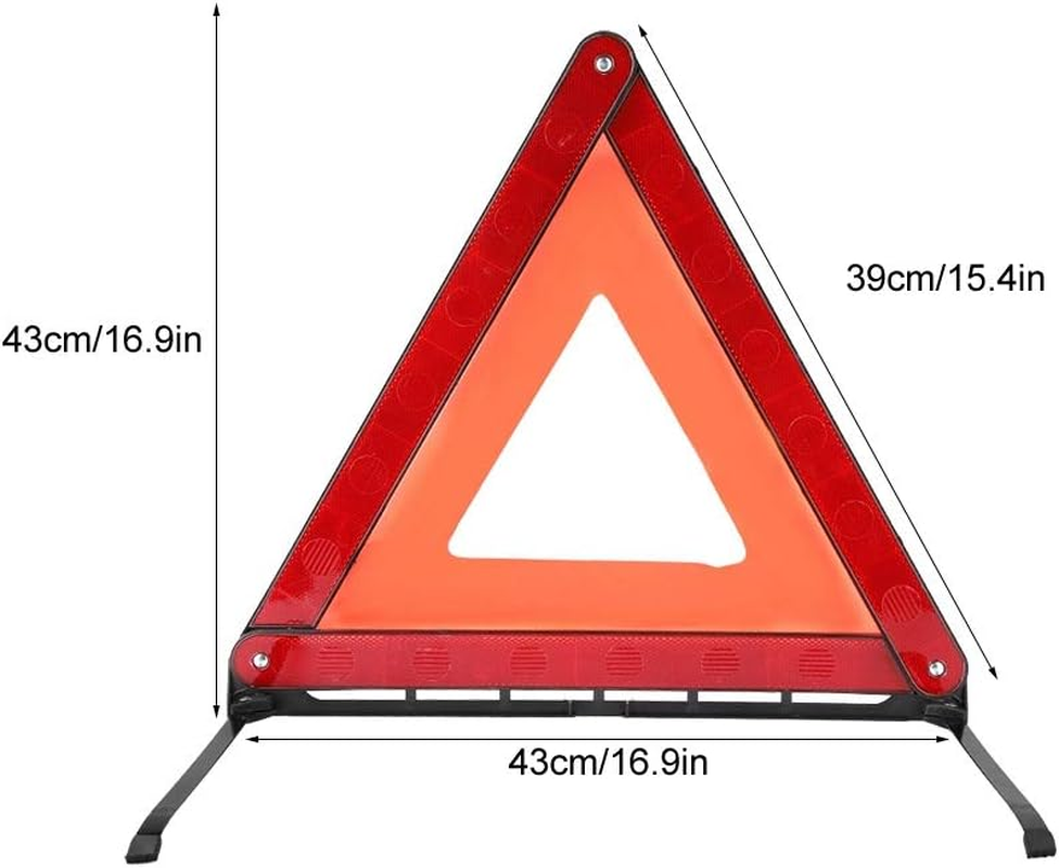 Car Stop Sign, Emergency Reflective Warning Board, Foldable Heavy Metal Fault Sign Board, Motorcycle Use for Fault Emergency Sign Truck image number 5