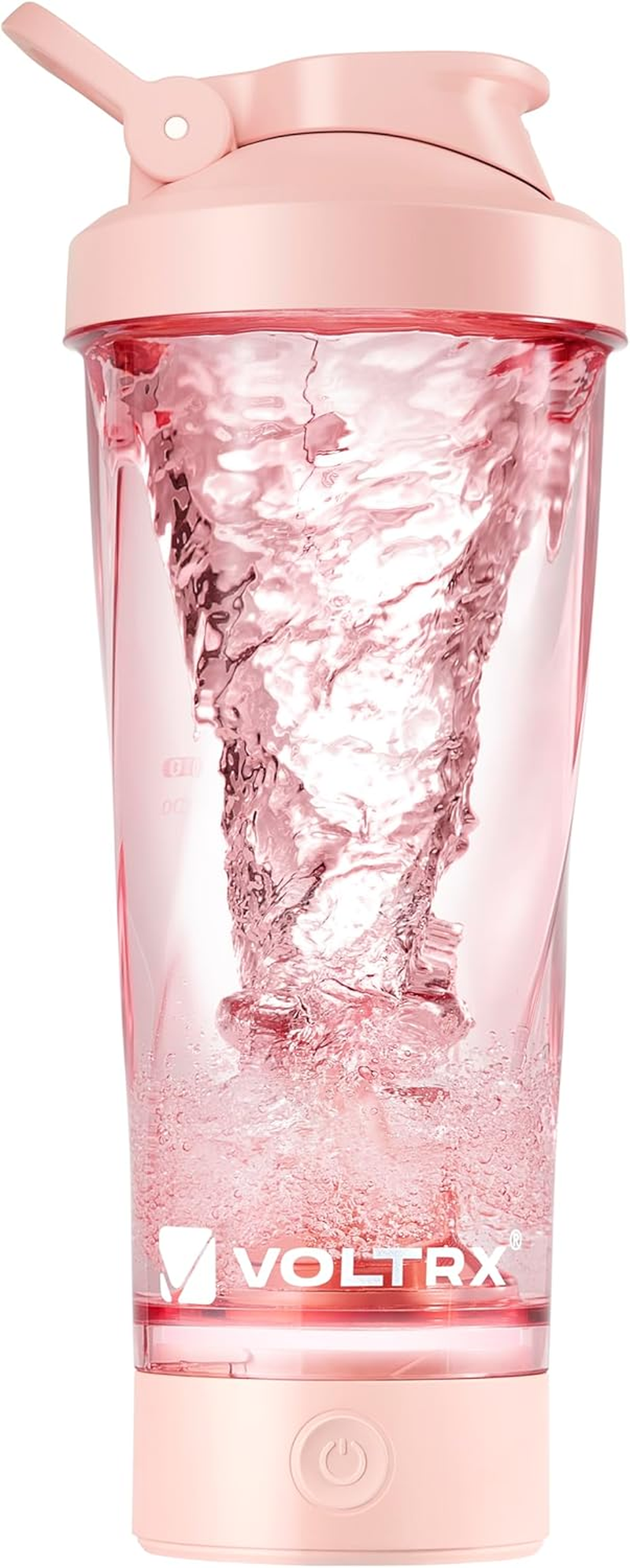 VOLTRX Premium Electric Protein Shaker Bottle, Made with Tritan - BPA Free - 600Ml Vortex Portable Mixer Cup/Usb Rechargeable Shaker Cups for Protein Shakes (Black)