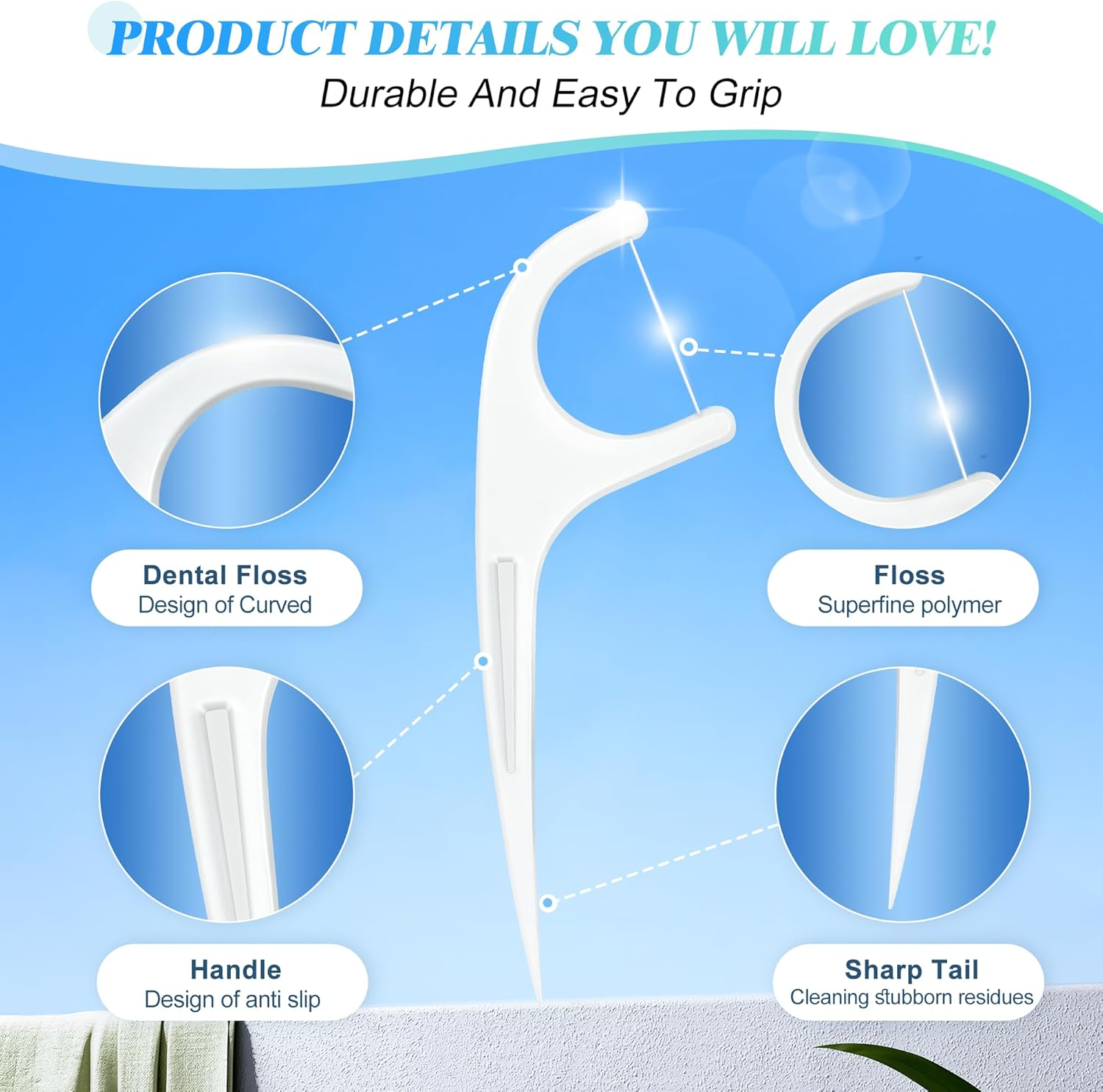 Individually Wrapped Floss Picks, Multi-Color Oral Care Flossers for Adults with Handy Case, Mini Disposable Dental Floss Singles Bag for Travel, Hotel, Restaurant, Office, Car, Wedding - 2Case image number 3