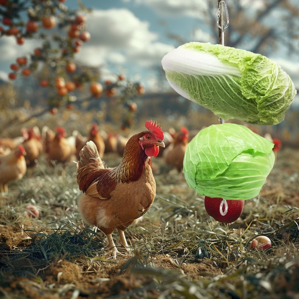 Fokmuaex 2PCS Stainless Steel Hanging Corn Holder for Squirrels & Parrots - Outdoor Squirrel Feeder with Fruit Vegetable Skewer, Bird Cage Food Fork & Foraging Toy for Birds image number 2