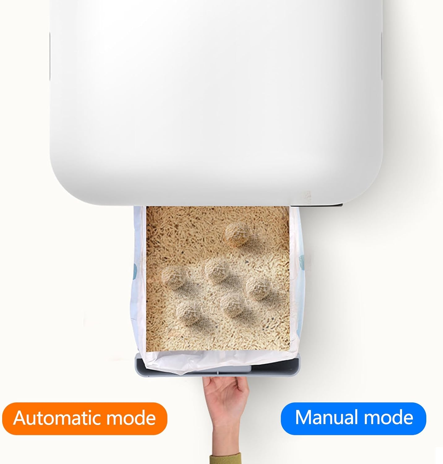 Smart Cat Litter Box Automatic Self-Cleaning with Wifi App Control 76L Extra Large Capacity Cat Litter Box LED Touch Display 10 - Fold Safety Protection