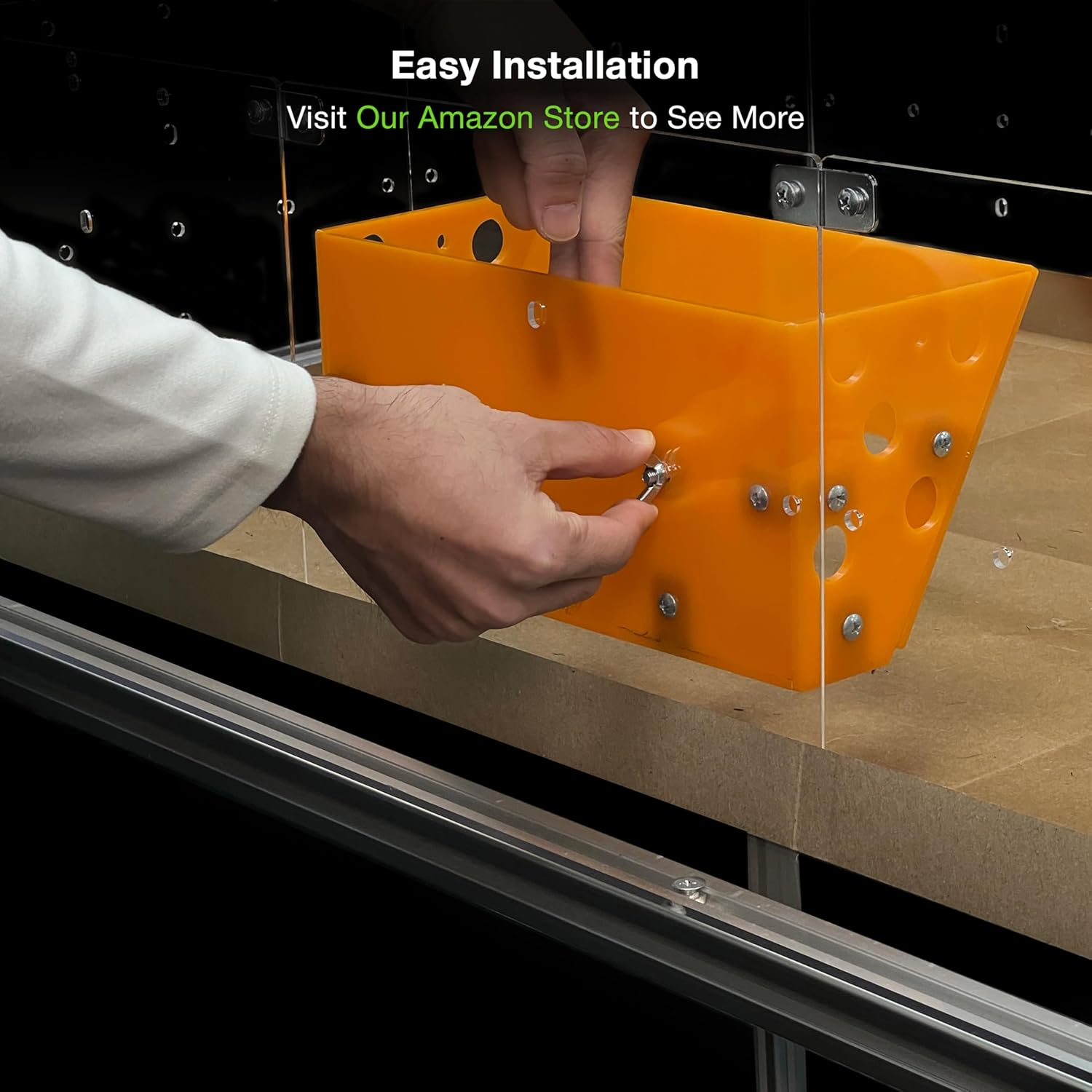 Guinealoft&trade; Hay Feeder (Yellow) - Ultimate Hay Feeder for Small Pets like Guinea Pigs, Rabbits & Chinchillas. Designed & Made by Seasoned Owners Who Tried Everything Out There - Guinealoft Exclusive image number 5