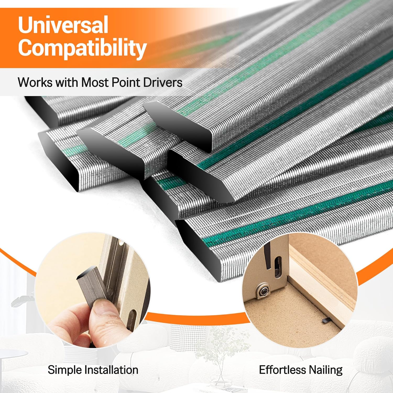 Meite Flexible Points 5/8" (15 Mm) for Point Driver, 2,000-Count Flexipoints Refill, Picture Framing Nails for Point Driver/Points Tacker image number 6