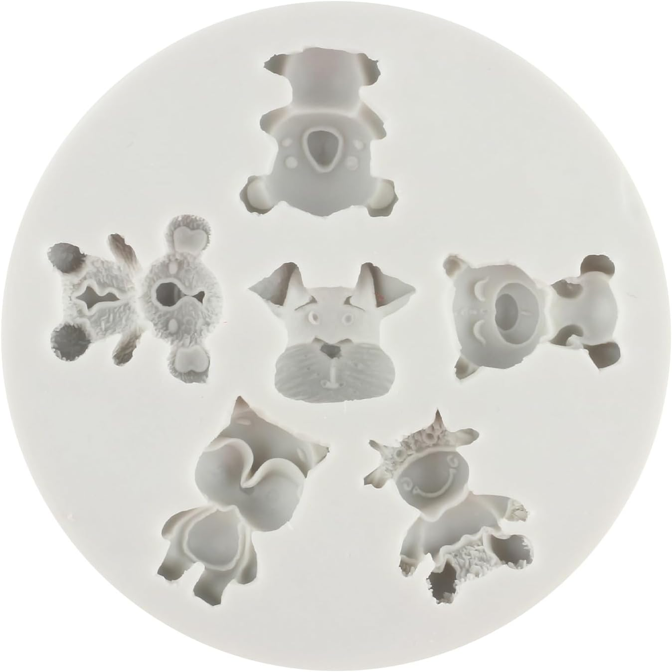 Sijiangmold Animal Fox Cub Deer Silicone Mould Fondant Moulds Baroque Style Scroll Frame Mould for Cupcake Topper Cake Decorating Candy Chocolate Rubber Paste Polymer Clay Set Of image number 1