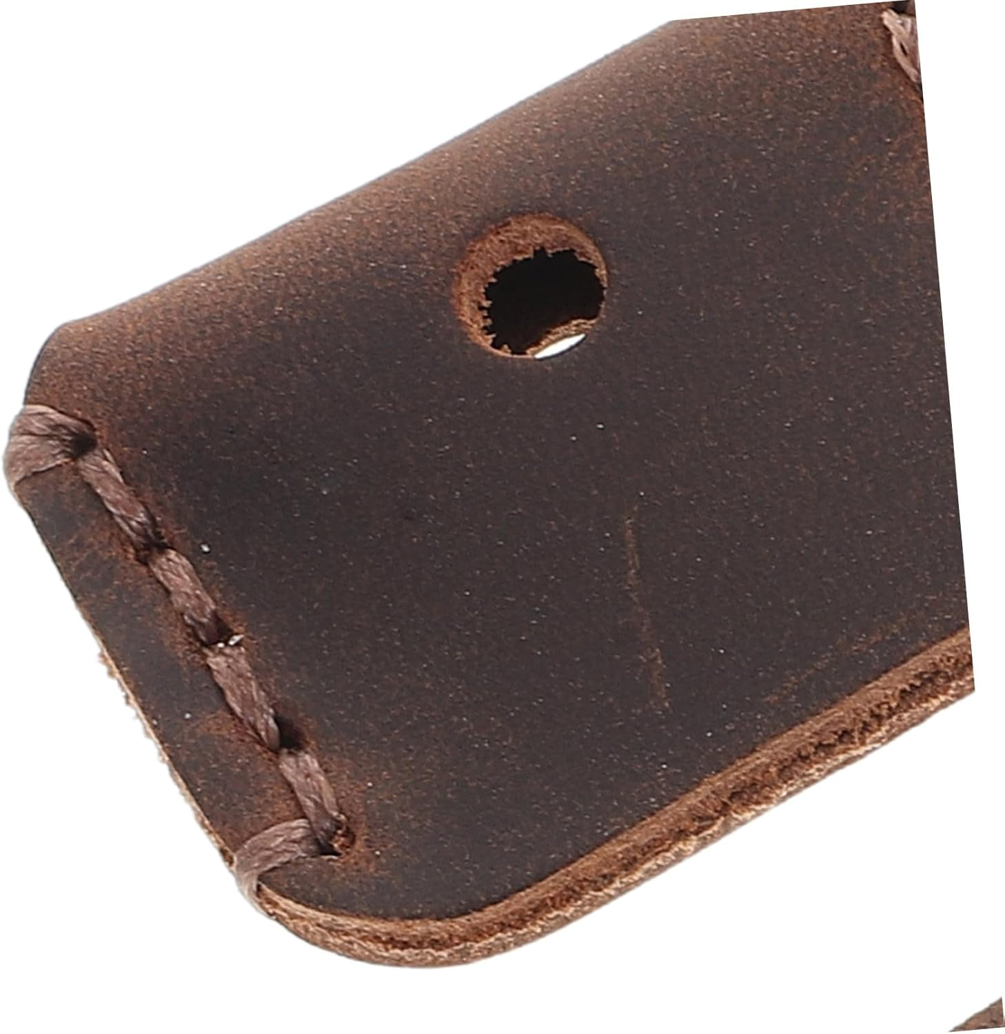 3Pcs Handmade Leather Key Covers Caps Retro Cowhide Key Identifier Protector Stylish Small Gadget Accessories image number 5